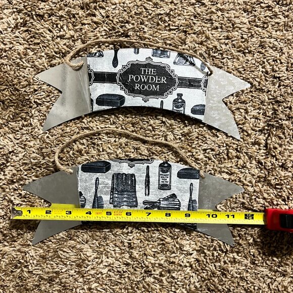 NEW Handcrafted Black & White Powder Room Wall Décor Bundle – One-of-a-Kind Gift - Picture 4 of 5